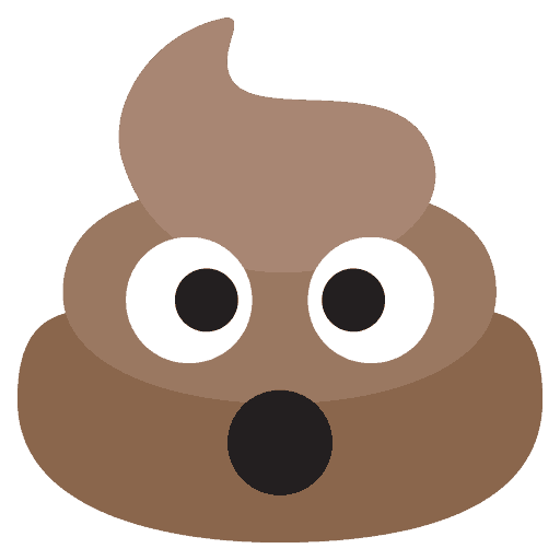 Poop emoji with big eyes