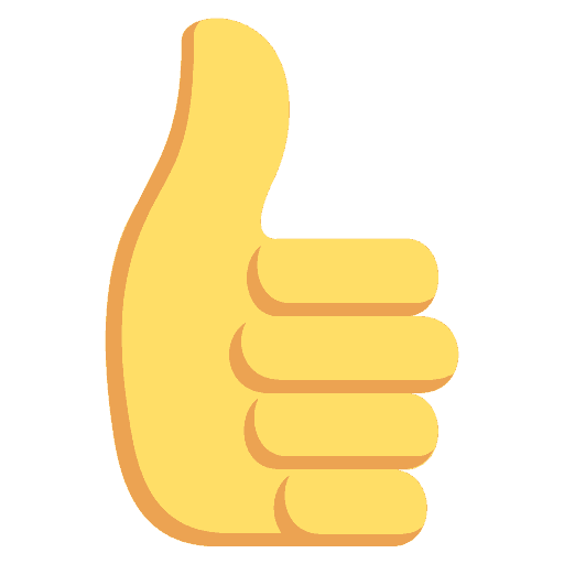 Yellow thumbs up emoji