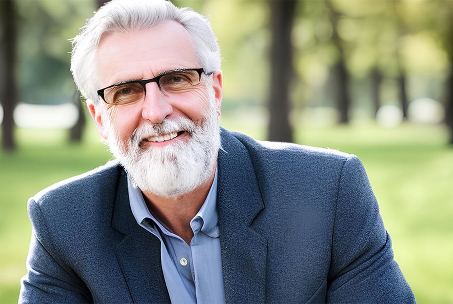 Smiling male senior