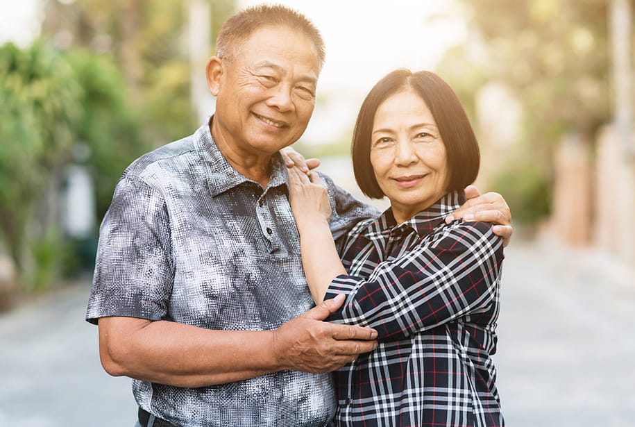 Content Senior Couple