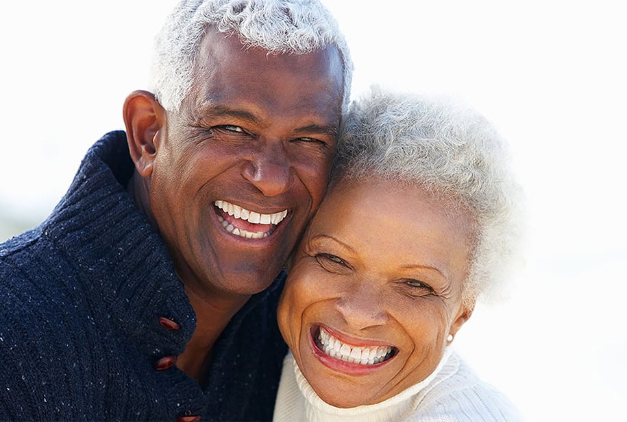 Laughing senior couple on a date