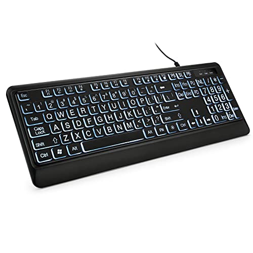 Low vision keyboard