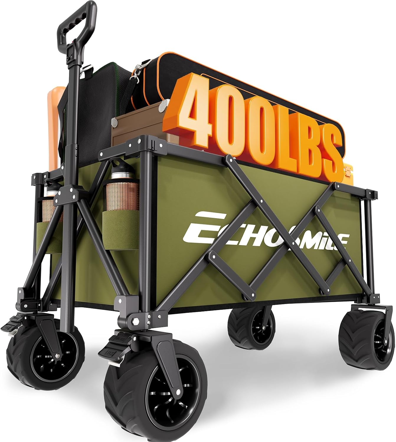 Collapsible garden cart for seniors