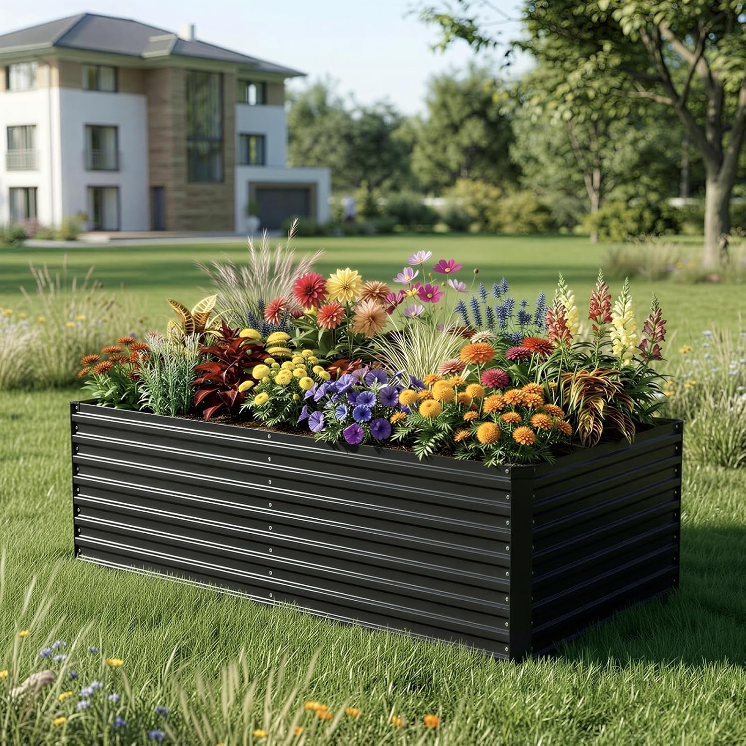 Raised garden bed for elderly gardeners