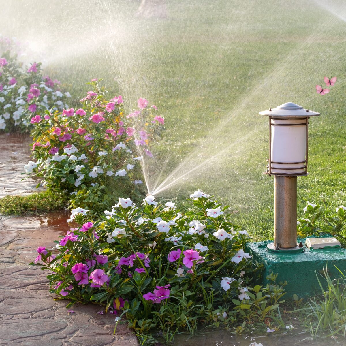 Beautiful irrigated garden - one of the best investments for gardening for the elderly